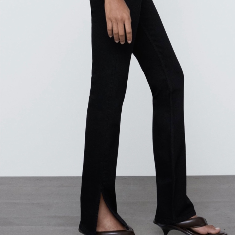 Zara Hi Rise Split Skinny Jean SZ 6